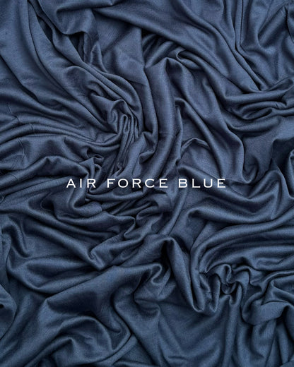 Standard premium stitched jersey plain air force blue hijab