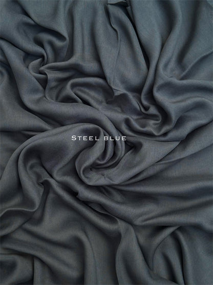 Premium Plain Modal Steel Blue Hijab