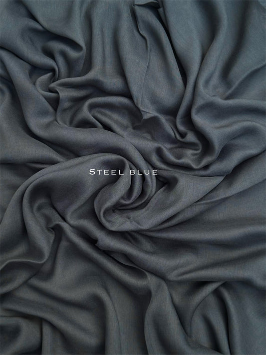 Premium Plain Modal Steel Blue Hijab