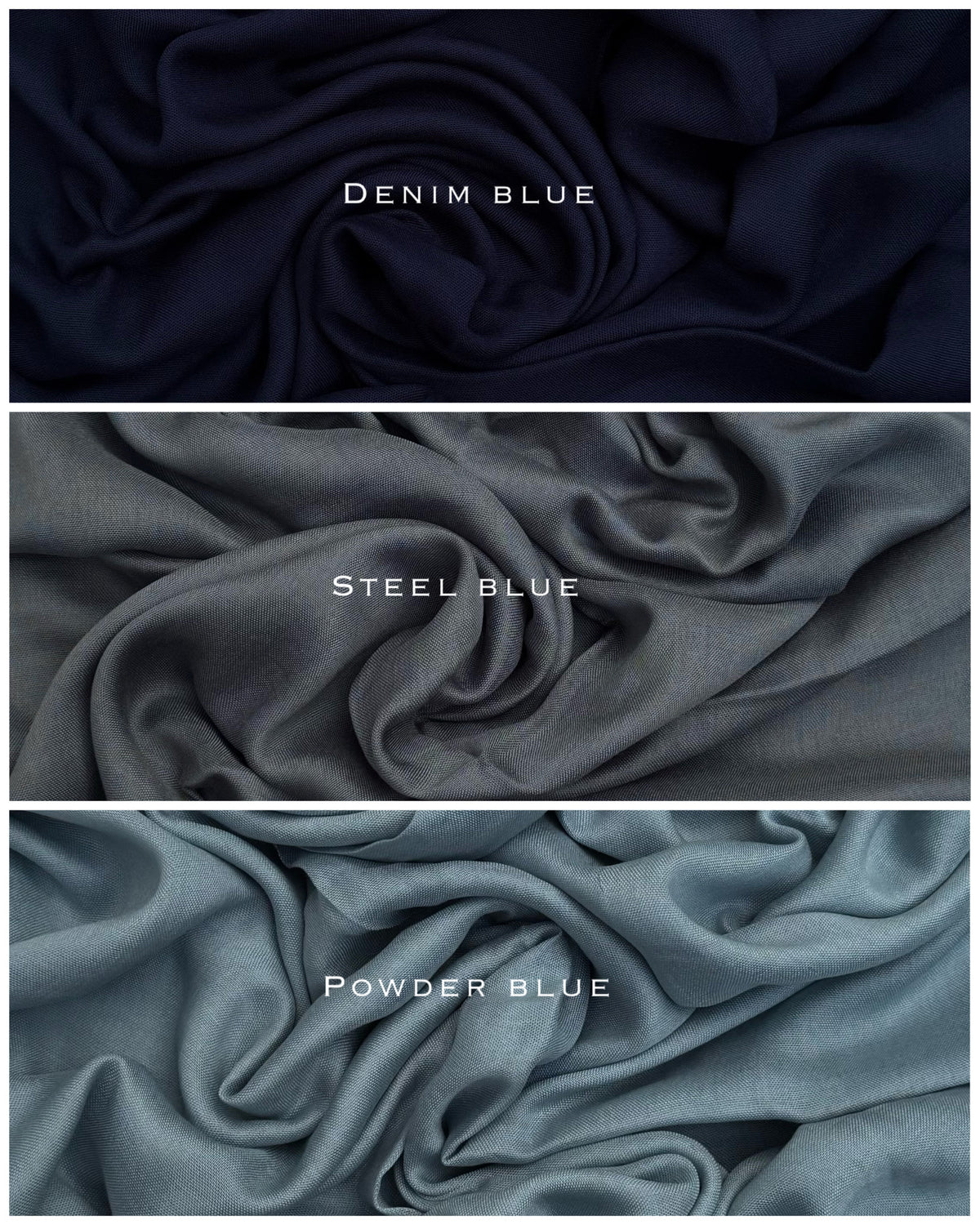 Premium Plain Modal Denim Blue Hijab