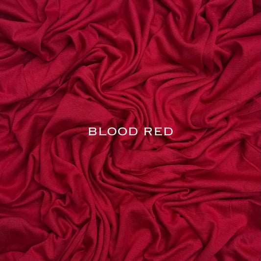 Standard premium stitched jersey plain blood red hijab