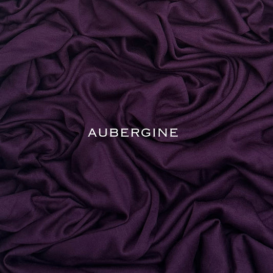 Standard premium stitched jersey plain aubergine hijab