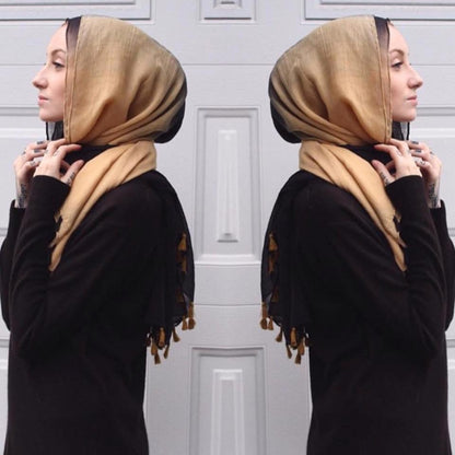 Malai ombre plain stitched maxi hijab 6 colours available