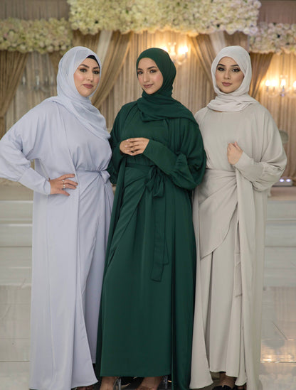 Exclusive 4 piece Manha wrap black Abayah set