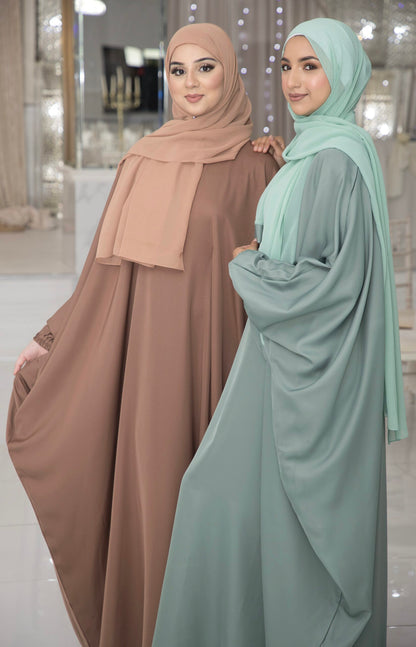 Exclusive 2 piece nida batwing Ava duck egg pocket Abayah set