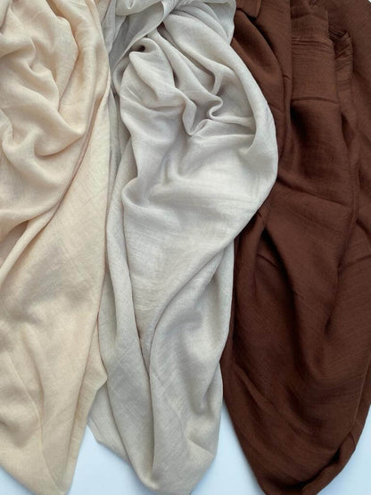 Modal Malai maxi plain caramel hijab