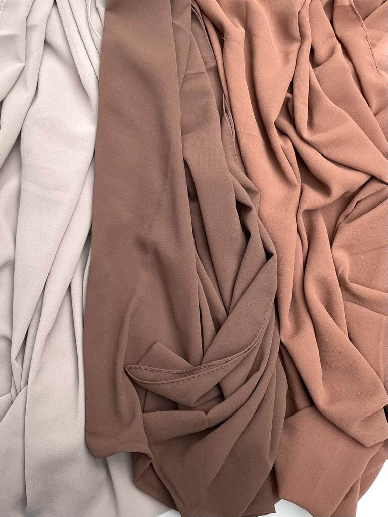 Maxi super premium chiffon pink nude hijab