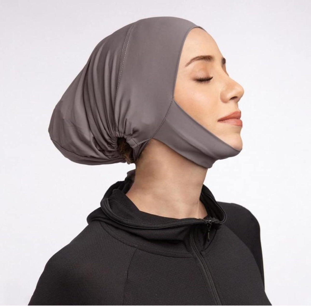 Chin Cover closed tie cap choose from carrington white & jet black