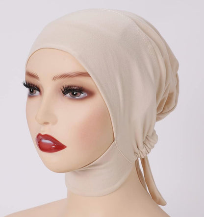 Chin Cover closed tie cap choose from carrington white & jet black