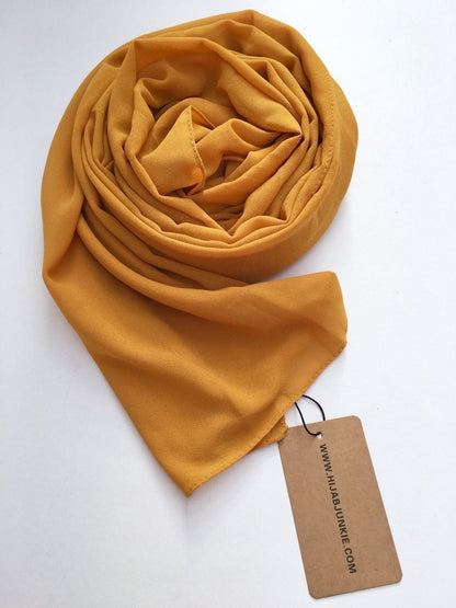 Maxi super premium chiffon gold mustard hijab