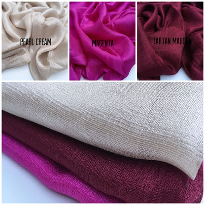 luxury Indian plain tartan maxi hijab